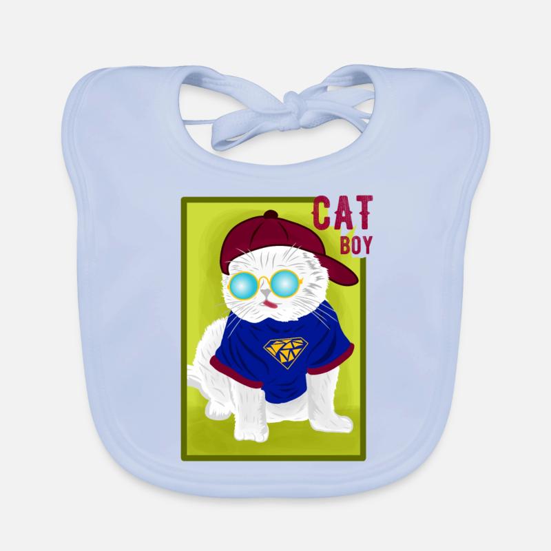 Chat Bavoir bio Bébé
