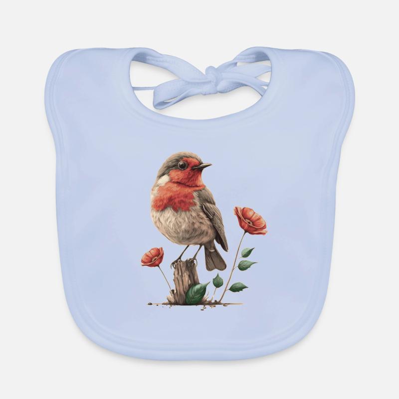 Rotkehlchen Baby Bio-Lätzchen