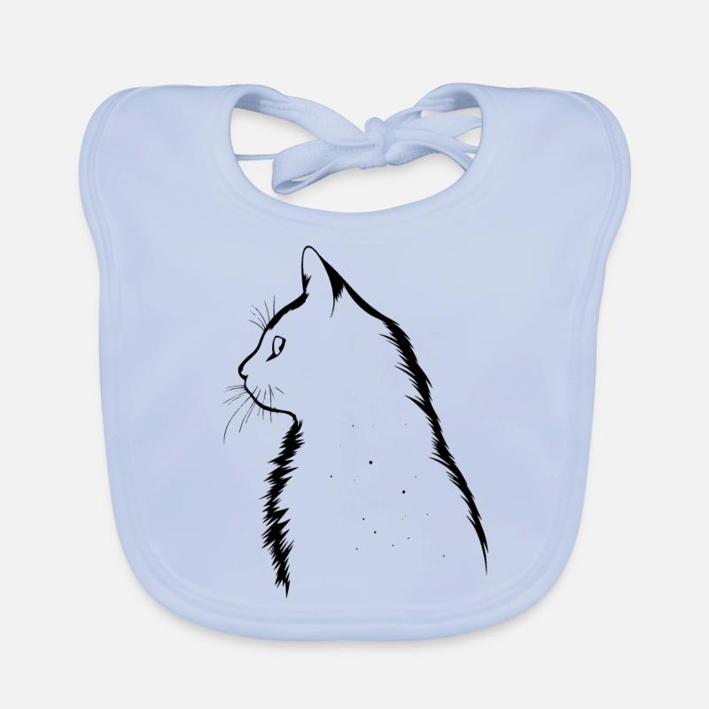 Chat, Motif De Chat Bavoir bio Bébé
