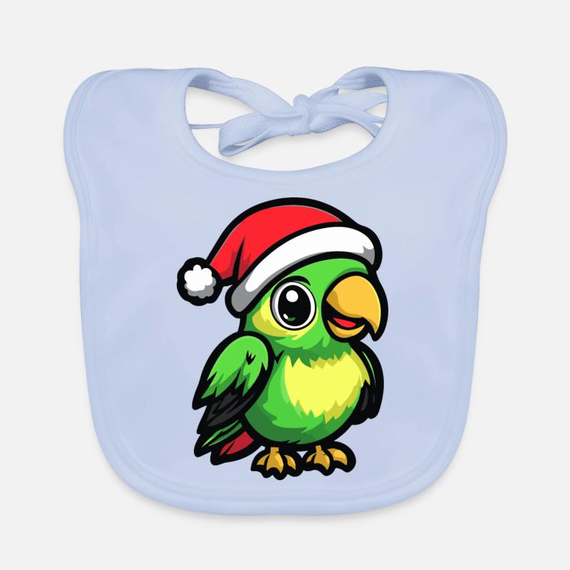 Perroquet Noël mignon Bavoir bio Bébé