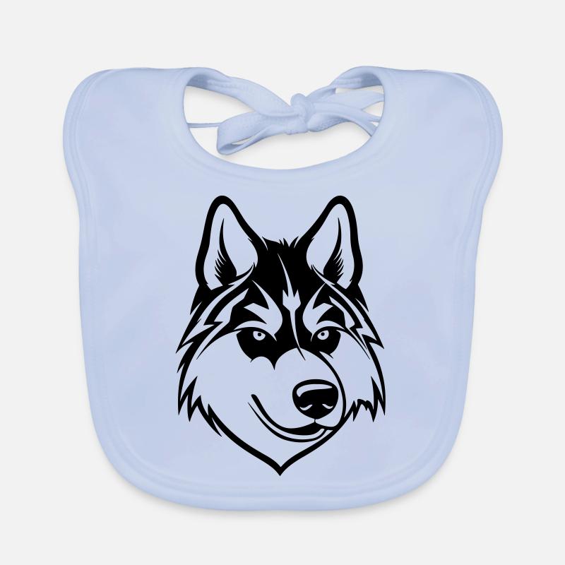Husky Hund Wolf Baby Bio-Lätzchen