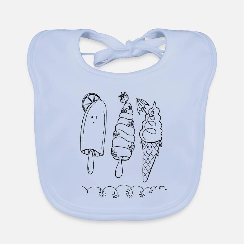 Trois petits amis d’été Bavoir bio Bébé