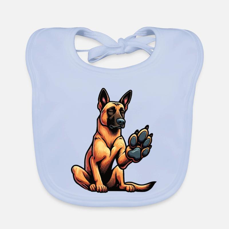 Malinois Belgischer Schäferhund Malinoisbesitzer Baby Bio-Lätzchen