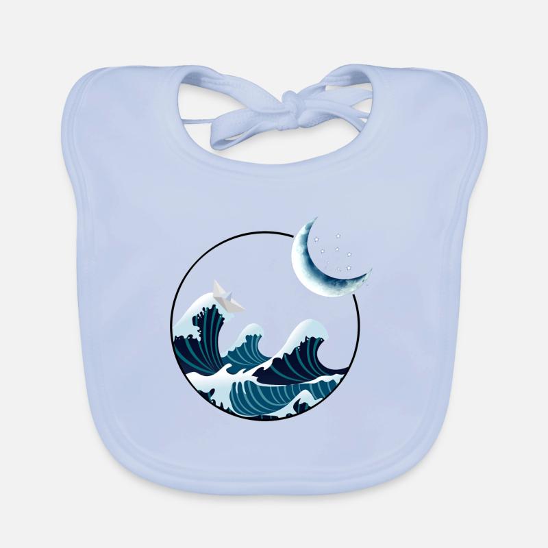 Paper boat in the storm Organic Baby Bibs