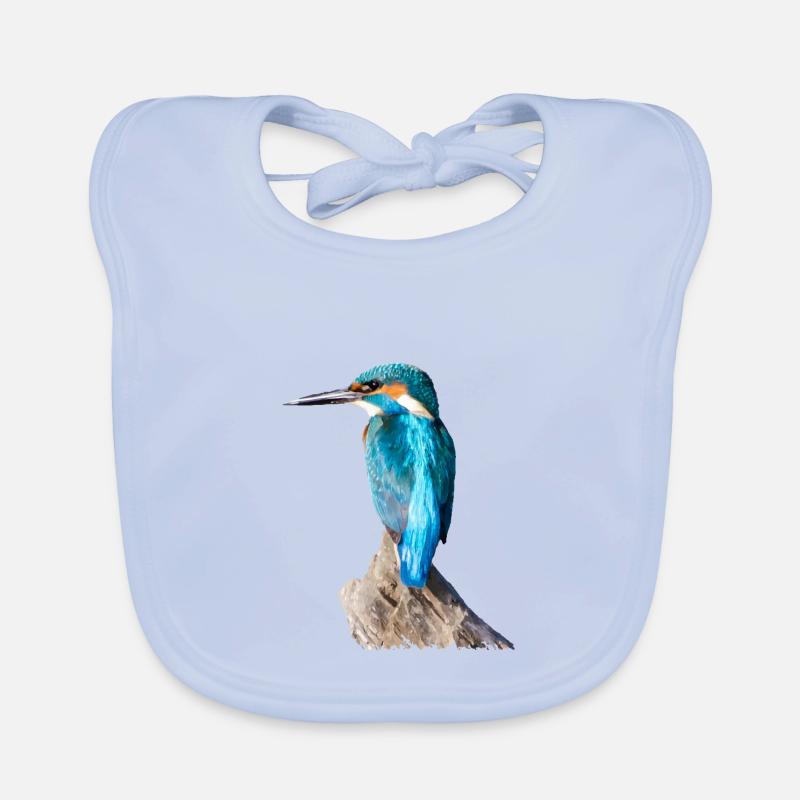 eisvogel 01 - Baby Bio-Lätzchen - sky Blue