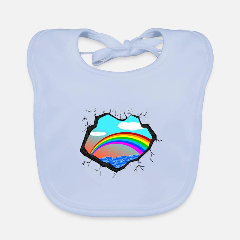 Regenbogen Meer Baby Bio-Lätzchen