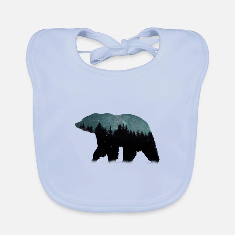 Bär mit Sternen Baby Bio-Lätzchen