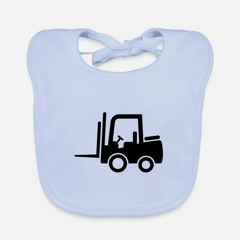 Forklift gift for construction worker Organic Baby Bibs