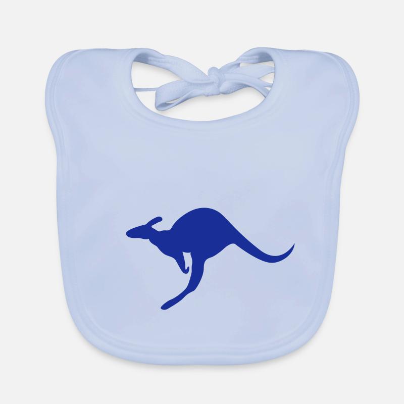 Australia kangaroo roo wallaby outback Organic Baby Bibs
