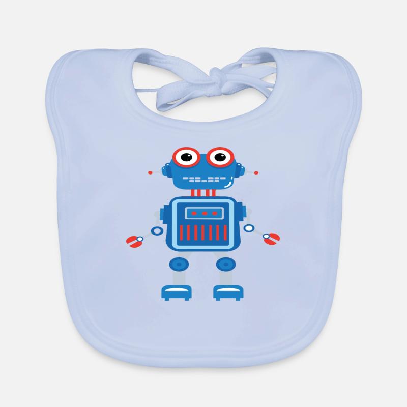 Funky robot Organic Baby Bibs