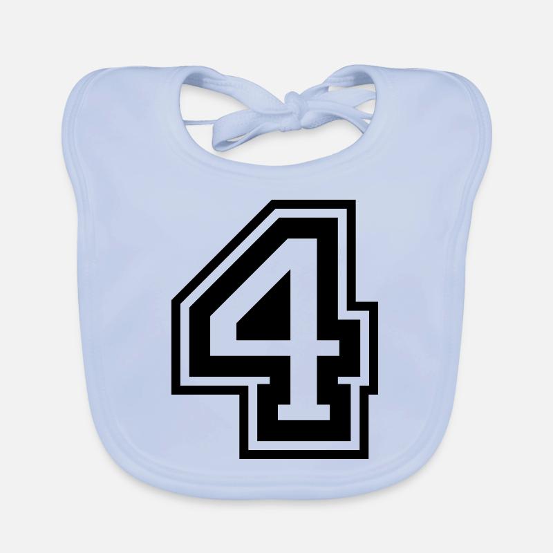 4 Number number Organic Baby Bibs