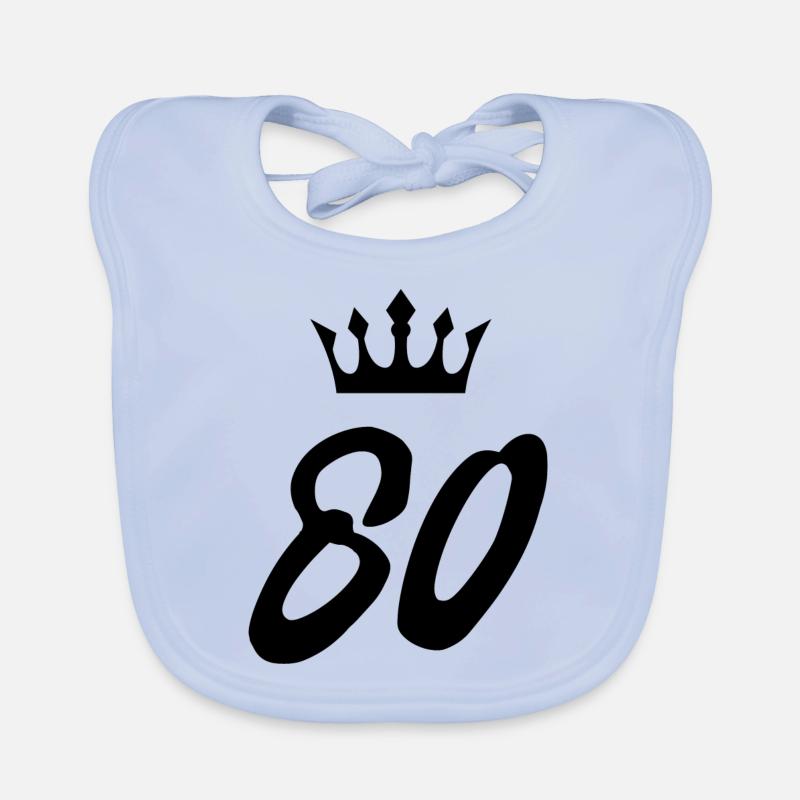 80 Zahl Krone Baby Bio-Lätzchen