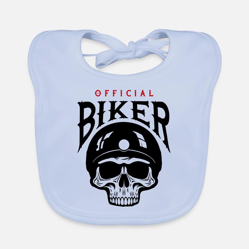 Skelett Biker Baby Bio-Lätzchen