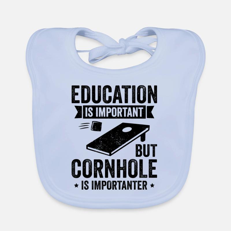 Cornhole Bildung Ist Wichtig Baby Bio-Lätzchen