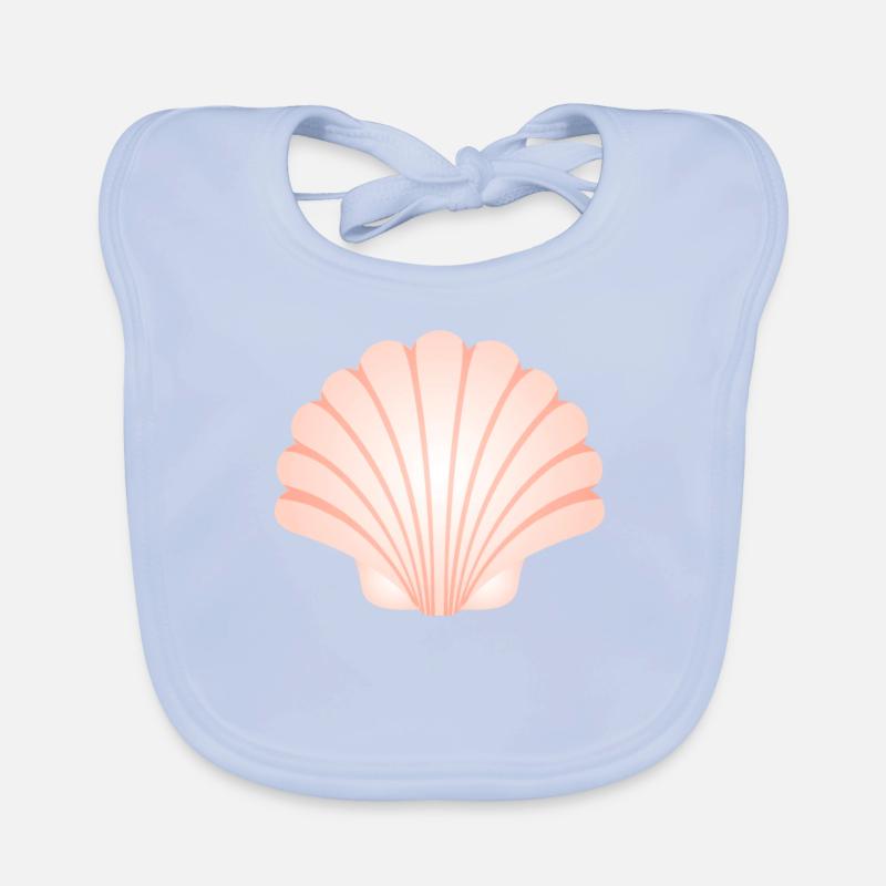 Seashell shell shell oyster scallop Organic Baby Bibs