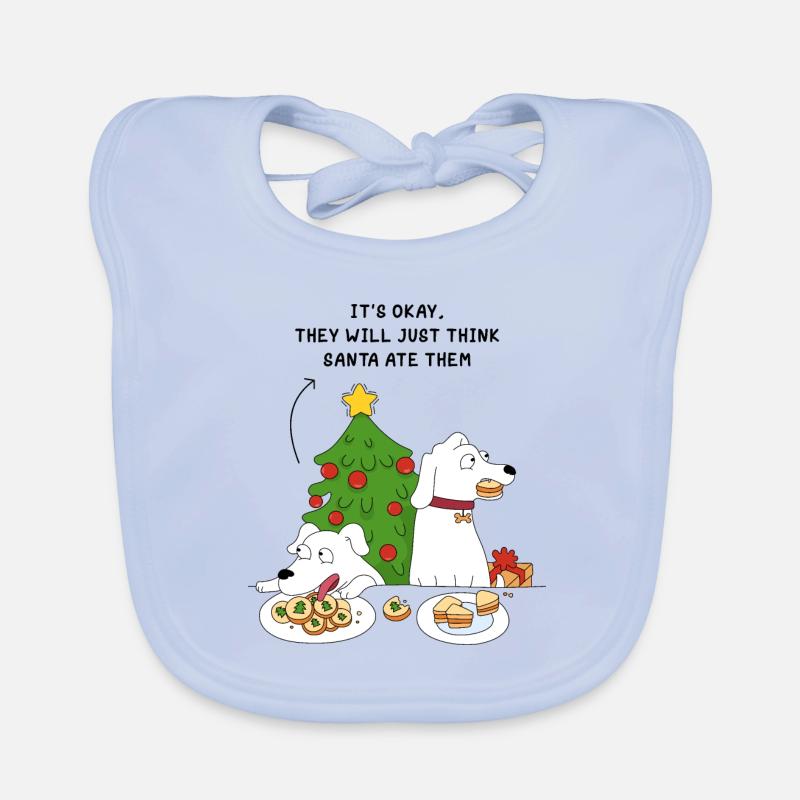 Chiens et biscuits de Noël Bavoir bio Bébé