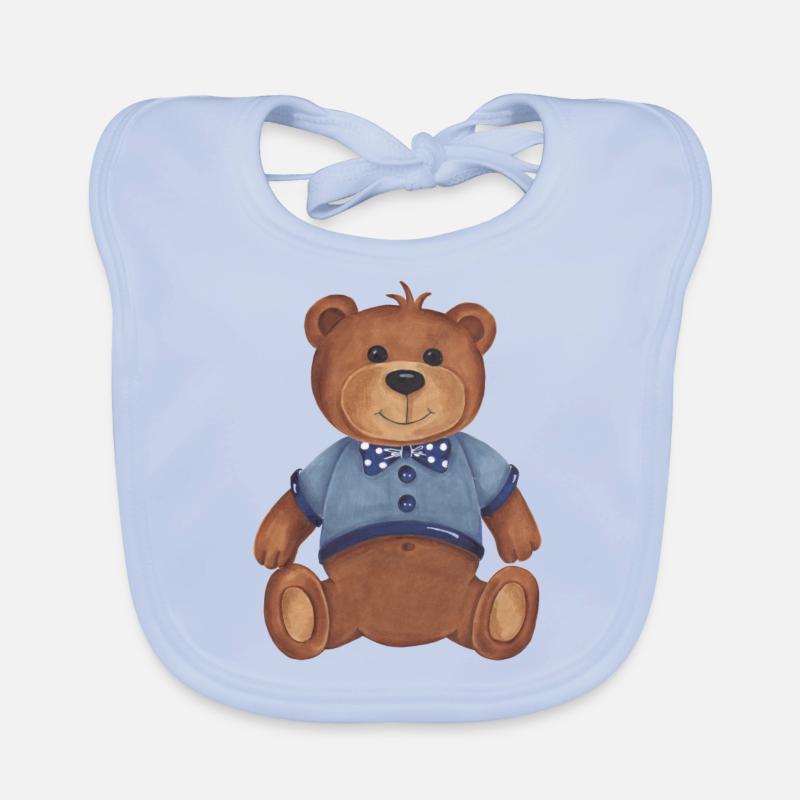 Teddybär Junge Baby Bio-Lätzchen