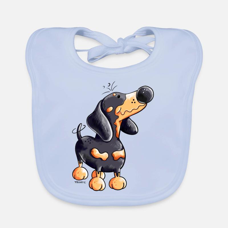Drôle Dachshund Bavoir bio Bébé