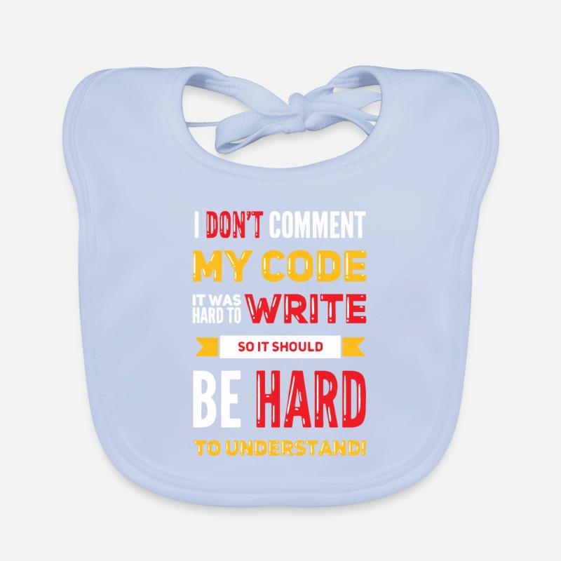 I Don't Comment My Code Baby Bio-Lätzchen