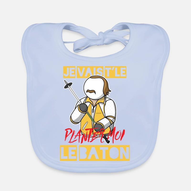 JC Duss : Je Vais T'Le Planter Moi Le Bâton ! (V1) Bavoir bio Bébé