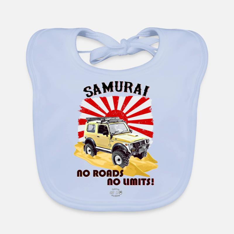 Samouraï Pas de routes pas de limites Bavoir bio Bébé