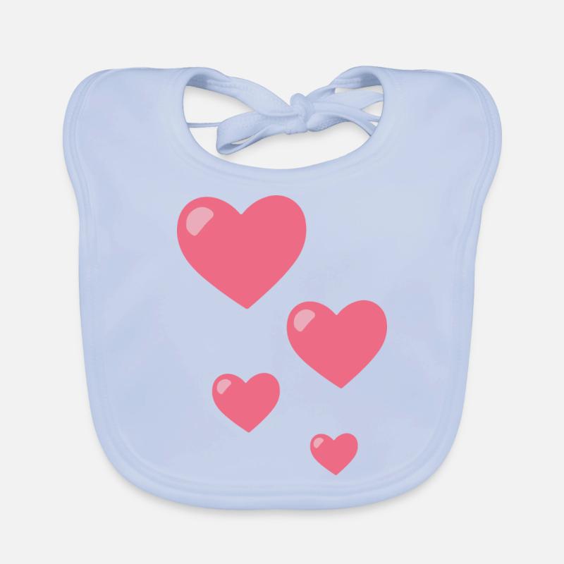 Heart Pattern Decoration Ornament Gift Organic Baby Bibs