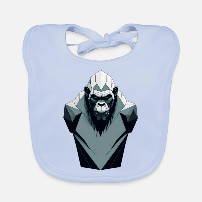 Minimalistic Gorilla Organic Baby Bibs