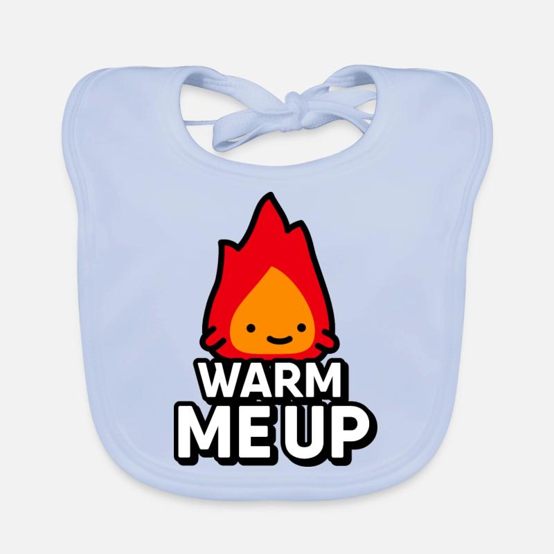 Cute Flame: Warm Me Up - Dessin numérique Bavoir bio Bébé