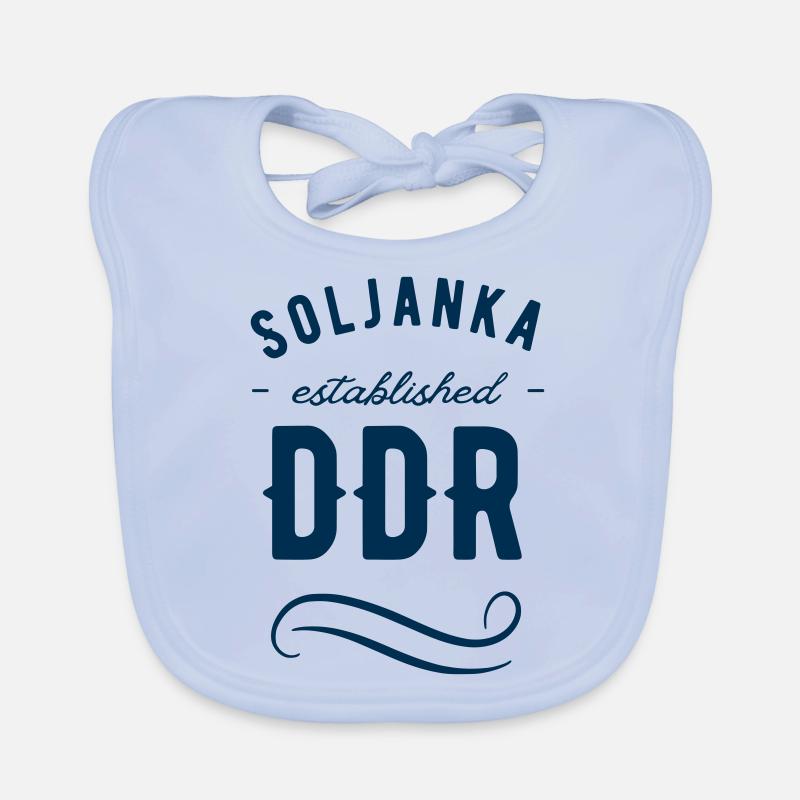 Soljanka DDR Legacy - Baby Bio-Lätzchen - sky Blue