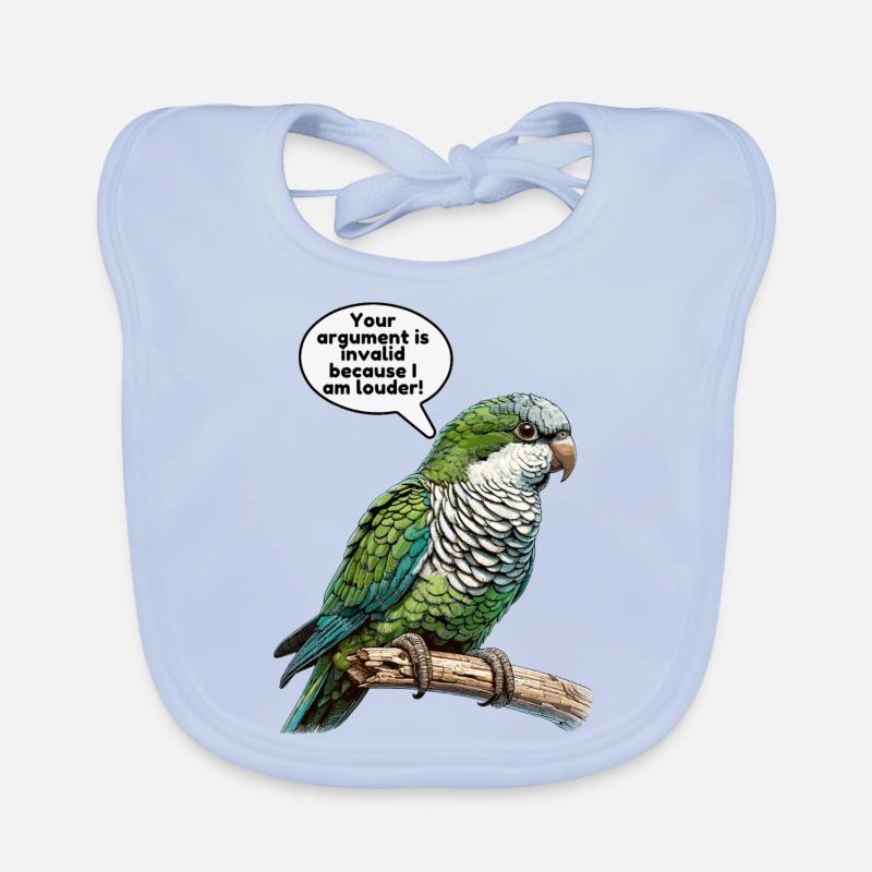 Quaker Parrot Monk Parakeet Organic Baby Bibs