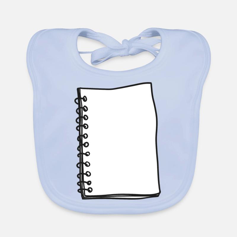 Dessin de bannière de carnet de notes Bavoir bio Bébé