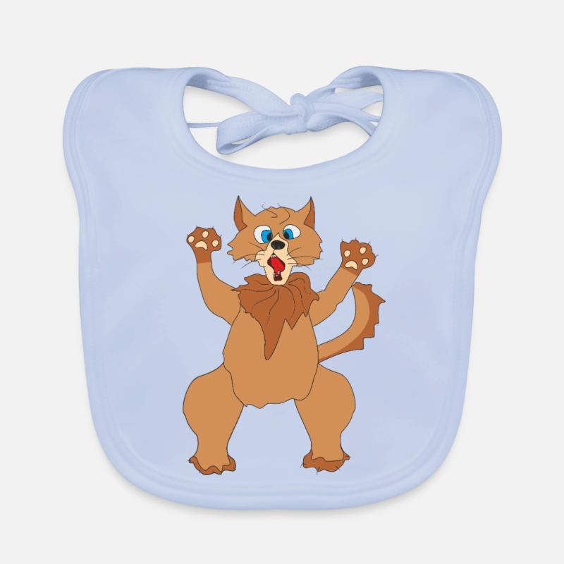 Funny cat Organic Baby Bibs