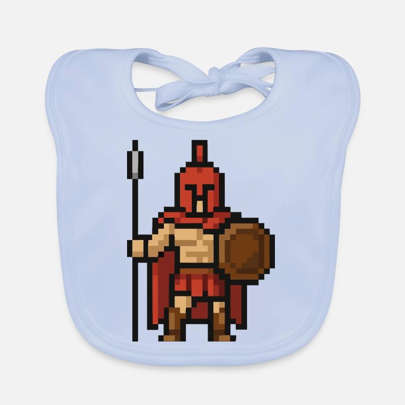 Spartan Pixel Organic Baby Bibs