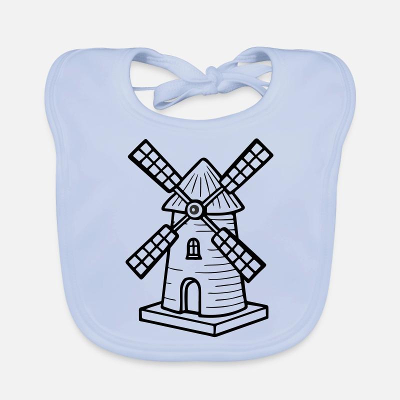 Windmill Symbol Mill Organic Baby Bibs