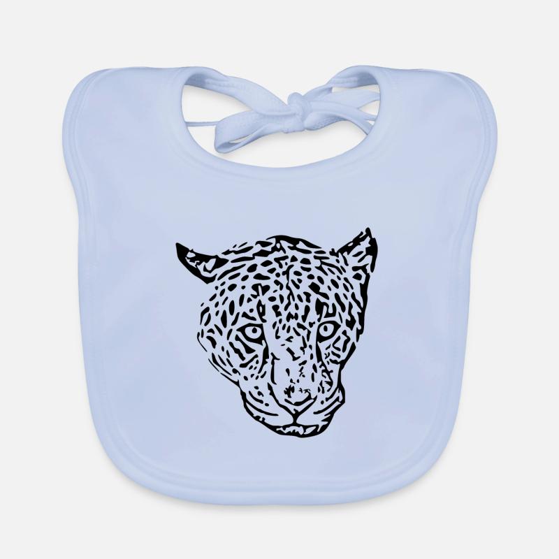 leopard schwarz Baby Bio-Lätzchen