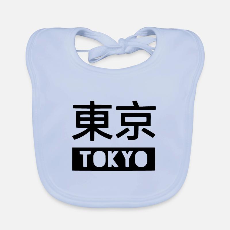 tokyo tokyo - Bavoir bio Bébé - bleu ciel