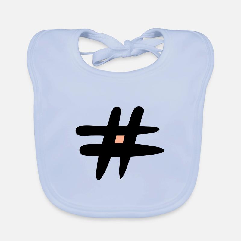 Signe du losange. #. Signe de ponctuation. Panneaux Web. - Bavoir bio Bébé - bleu ciel