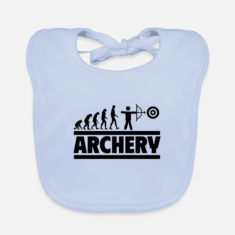 Bogenschießen-Evolution: Vom Mensch zum Bogenschüt Baby Bio-Lätzchen