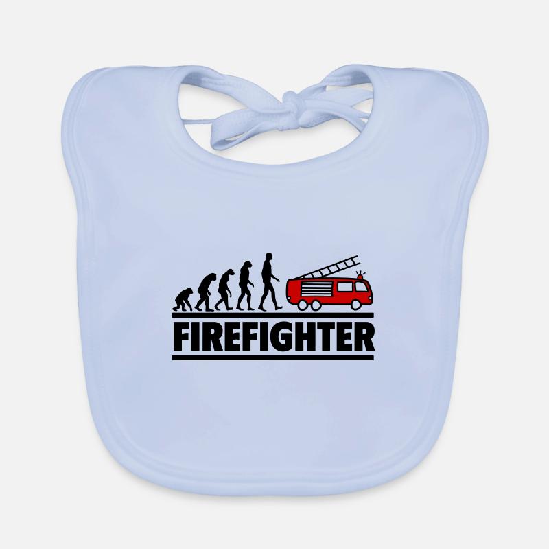 Fire brigade evolution: From human to firefighter Organic Baby Bibs