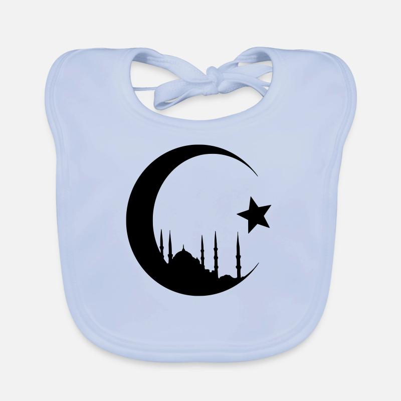 Croissant avec mosquée Bavoir bio Bébé