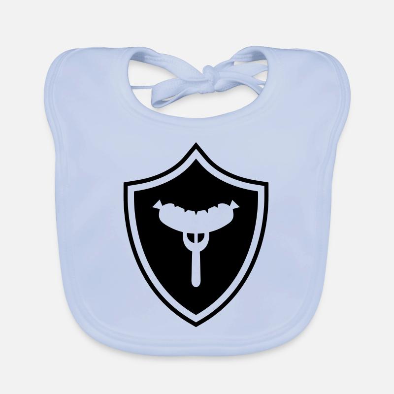 Wurst Gabel Wappen Baby Bio-Lätzchen