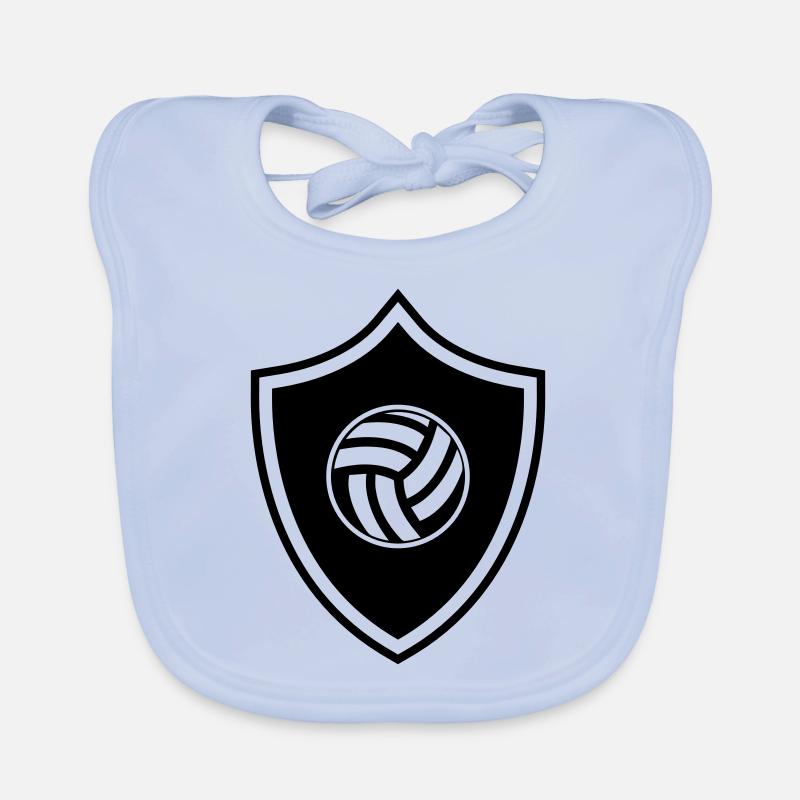 Volleyball Crest Organic Baby Bibs