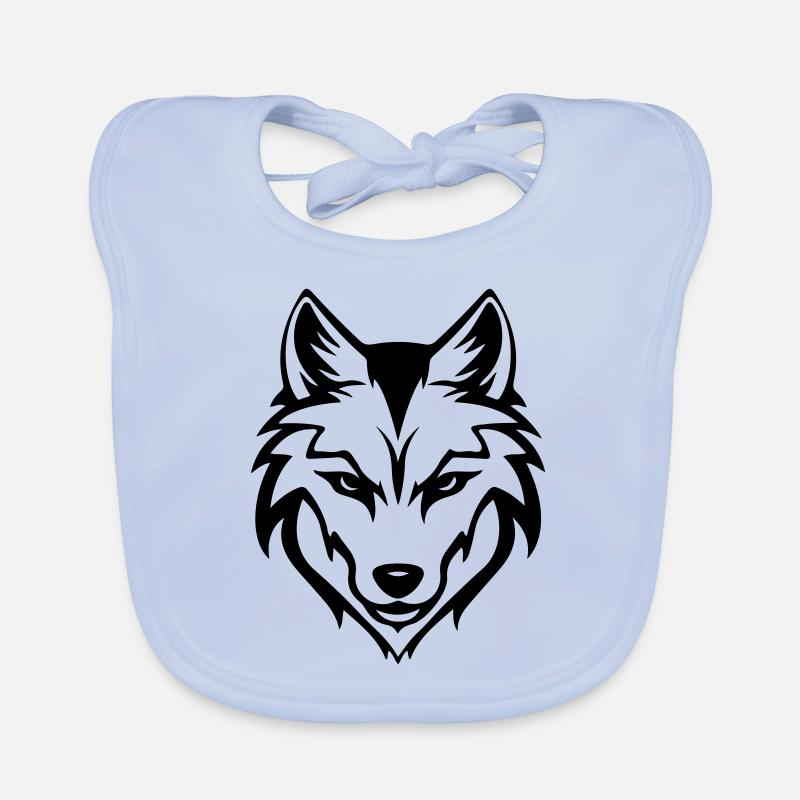 Wolf Silhouette Baby Bio-Lätzchen