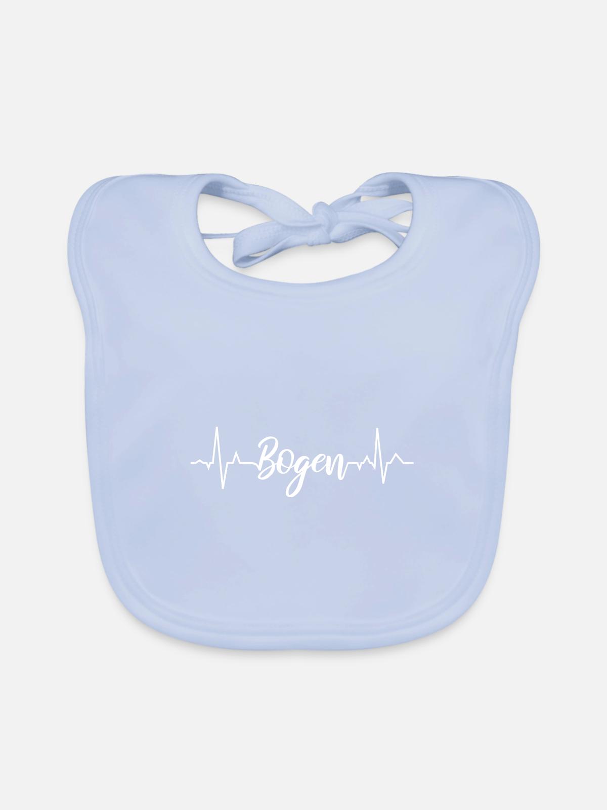EKG Bogen - Baby Bio-Lätzchen - sky Blue - Vorne