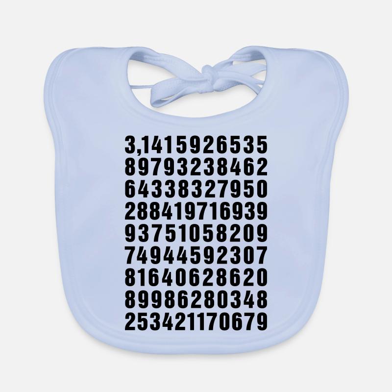 PI Mathematics Circle Number Calculate Scope Genius Uni Organic Baby Bibs