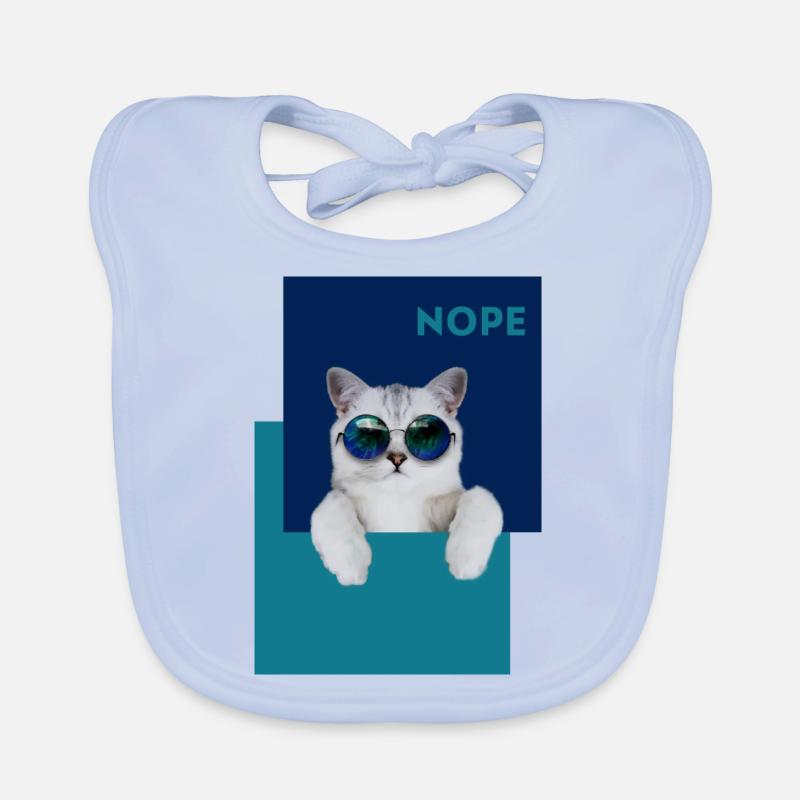 Katze Nope Baby Bio-Lätzchen