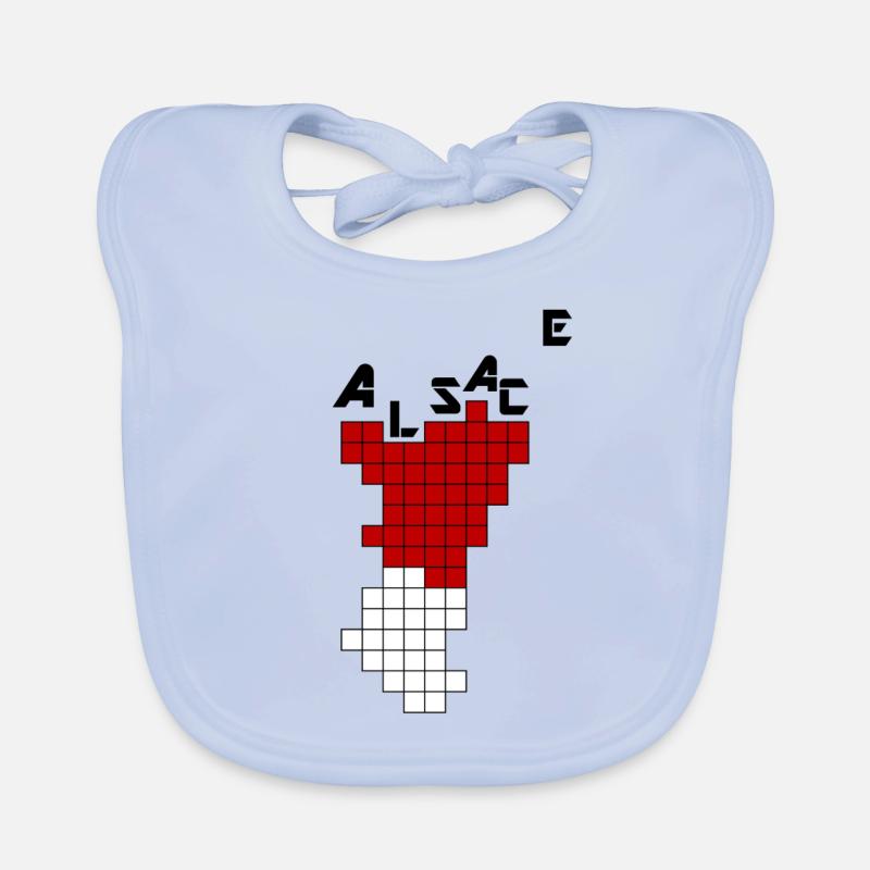 Alsace Jeu Vidéo Cube - Bavoir bio Bébé - bleu ciel