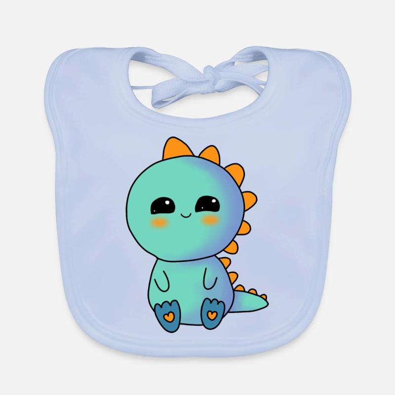Kleiner süßer Regenbogen Dino Baby Bio-Lätzchen