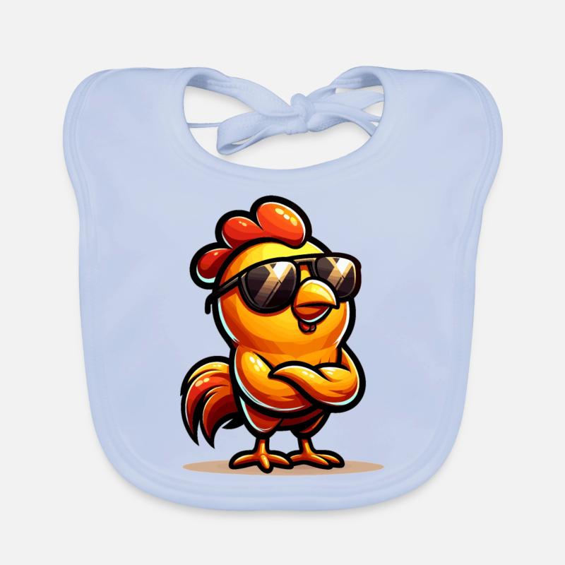 Drôle De Poulet Poulet Drôle Image Bavoir bio Bébé