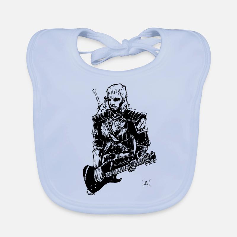ROCK N ROLL Bavaglino ecologico per neonato